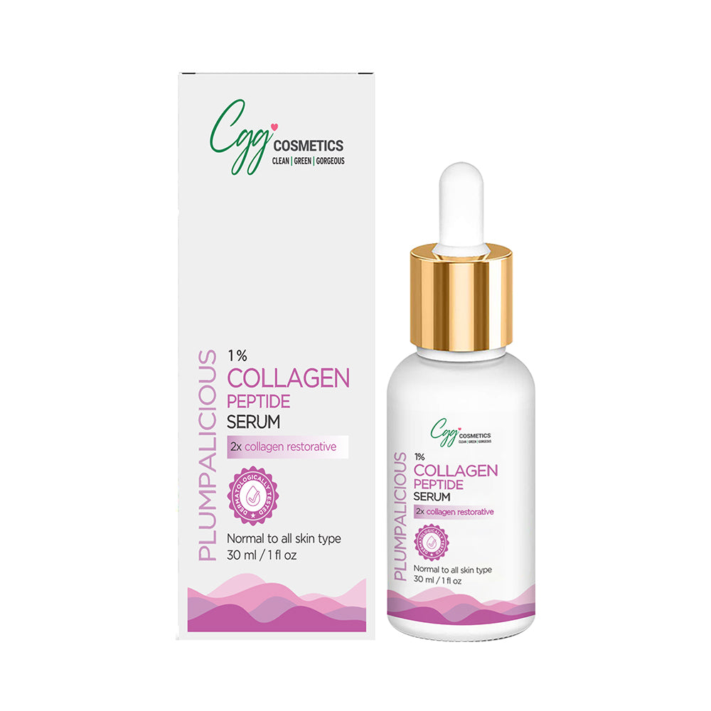 CGG Cosmetics Collagen 1% Peptide Night Facial Serum - 2X Collagen Restorative -30ml