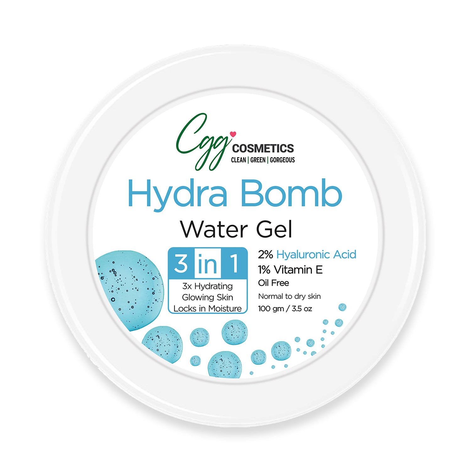 CGG Cosmetics Hydra Bomb Water Gel | 3-in-1 Hydrating, Glowing Skin & Locks in Moisture – 100gm