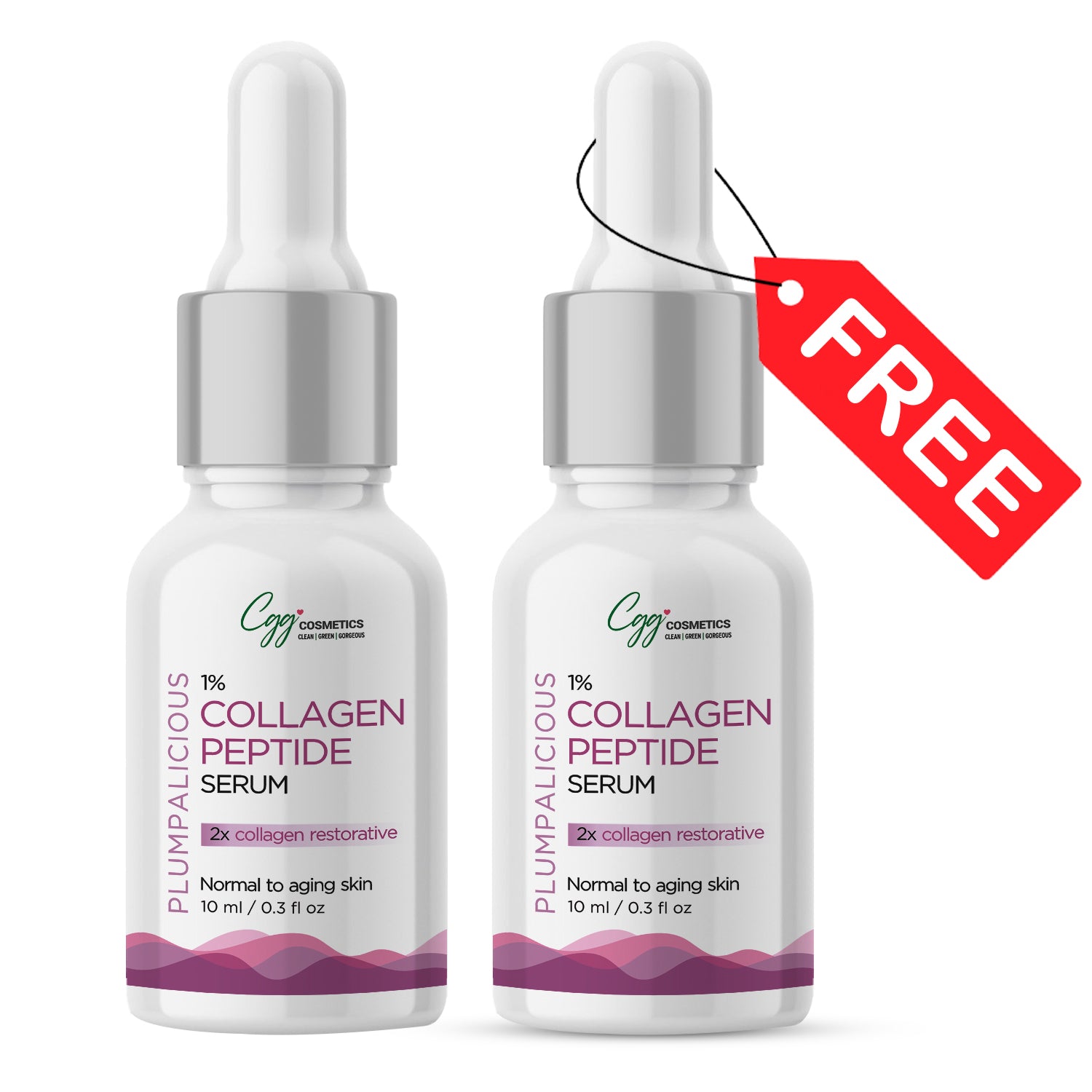 CGG Cosmetics 1% Collagen Serum 10ml & GET FREE 10ml 1% Collagen Serum - 2X Collagen Restorative
