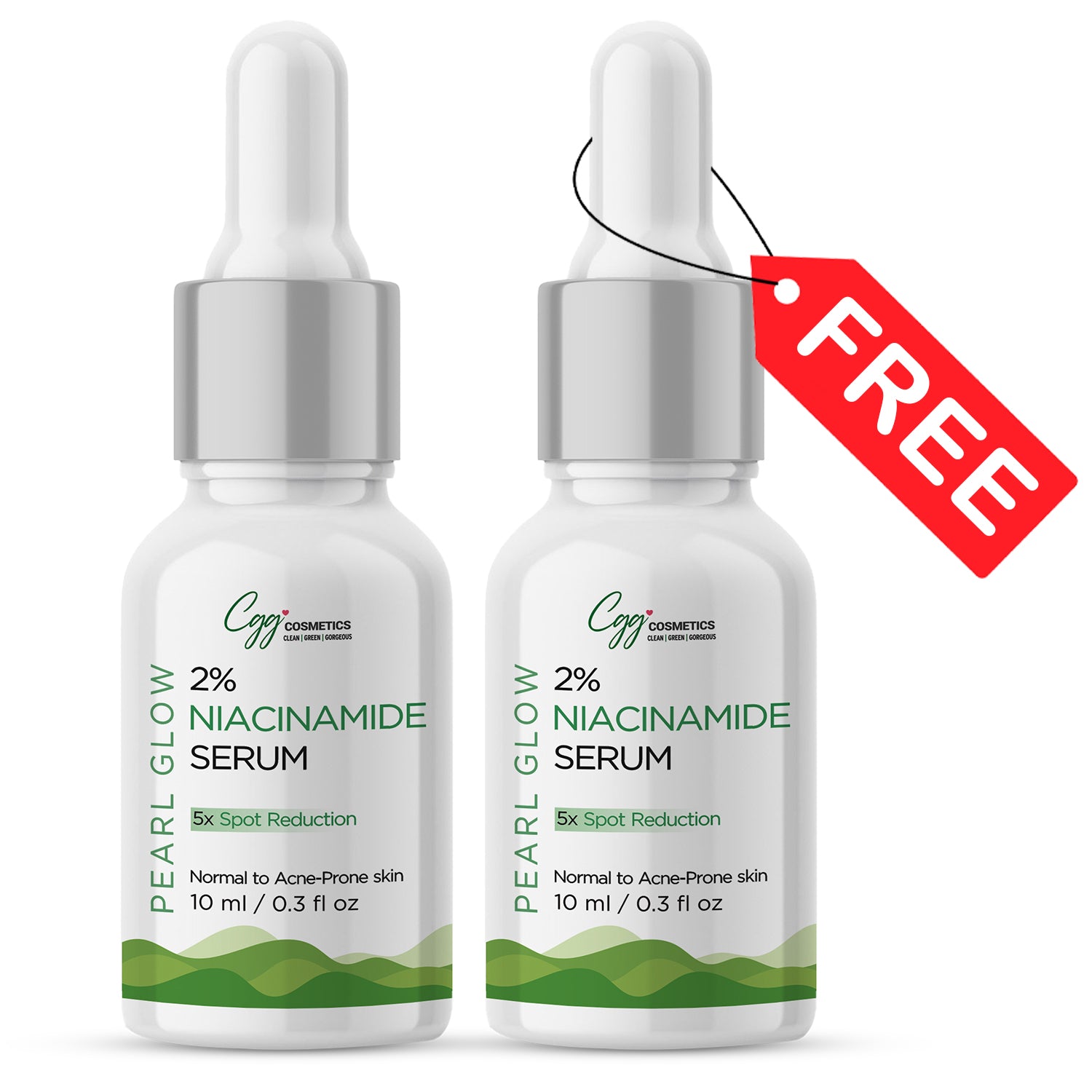 CGG Cosmetics 2% Niacinamide Serum 10ml & GET FREE 10ml 2% Niacinamide Serum - 5X Spot Reduction