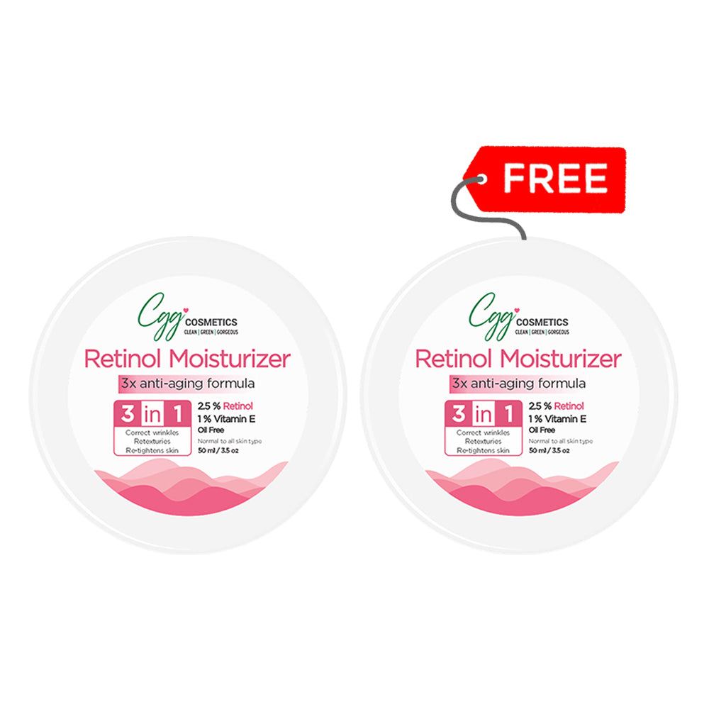 CGG Cosmetics 2.5% Retinol Moisturizer 50ml & GET FREE 50ml 2.5% Retinol Moisturizer -  3X Anti-Aging Formula