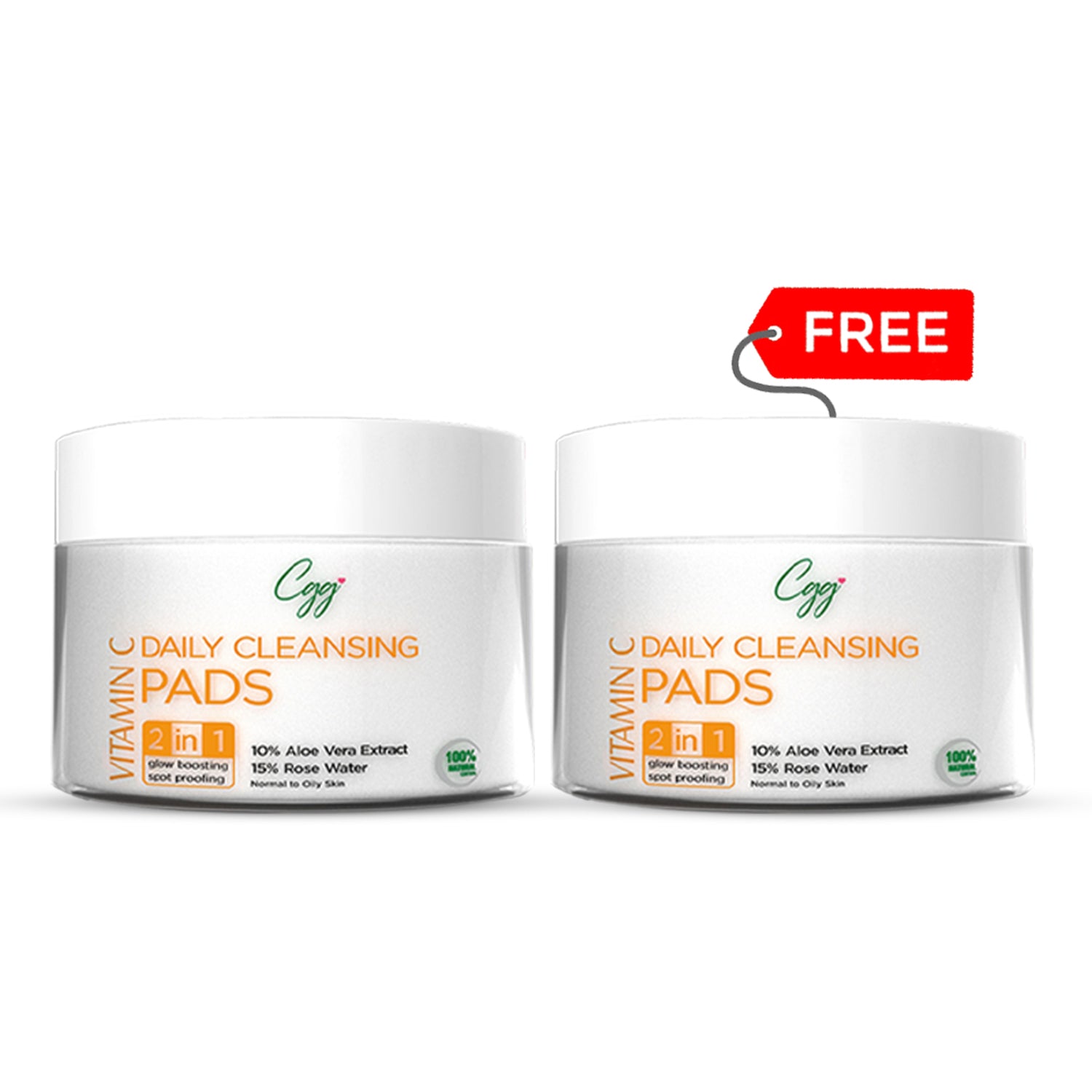 CGG Cosmetics Vitamin C Daily Cleansing Pads 50 Pads & GET FREE 50 Pads Vitamin C Daily Cleansing Pads - Glow Boosting