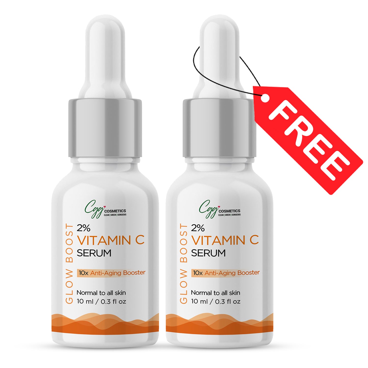CGG Cosmetics 2% Vitamin C Serum 10ml & GET FREE 10ml 2% Vitamin C Serum - 10X Anti-Aging Booster