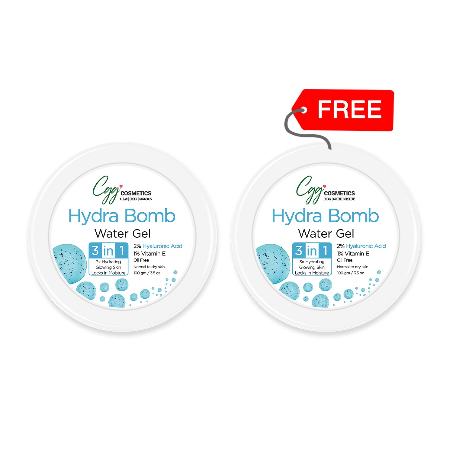 CGG Cosmetics Hydra Bomb Water Gel 100gm & GET FREE 100gm Hydra Bomb Water Gel - 3X Hydration