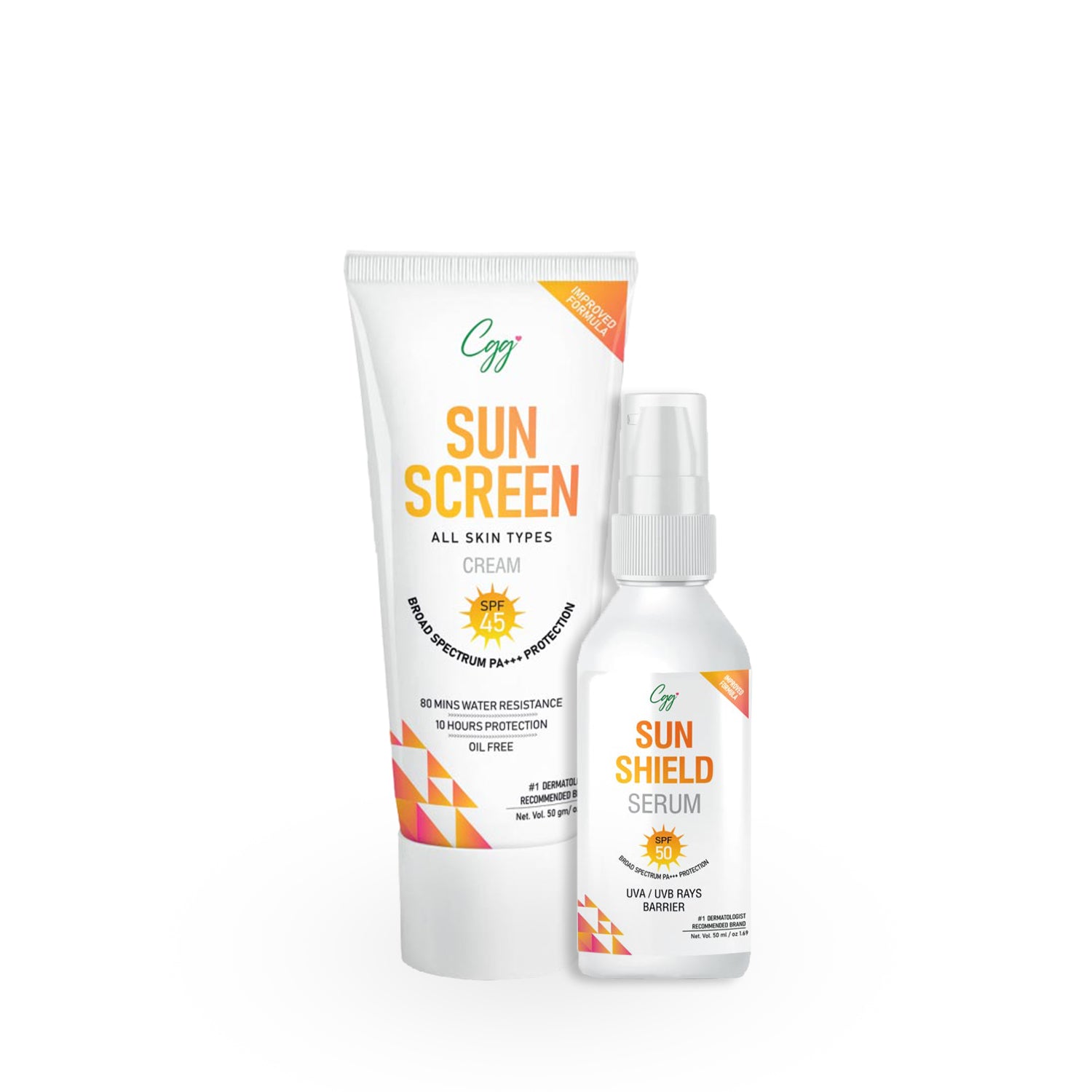 CGG Cosmetics Sunscreen Sun Block Kit | Sunscreen Cream | Sun Shiled Serum