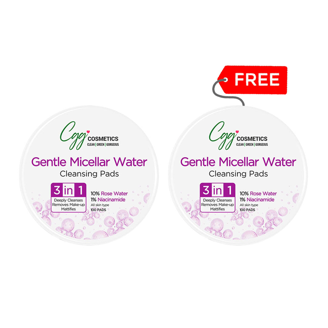 CGG Cosmetics Gentle Micellar Water Cleansing Pads 100 Pads & GET FREE 100 Pads Gentle Micellar Water Cleansing Pads -  Deeply Cleanse